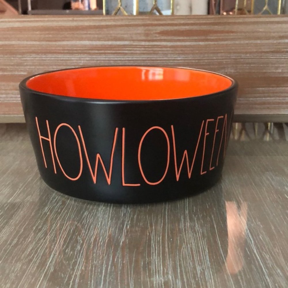*Just in* XL Rae Dunn Halloween Dog Bowl Howloween